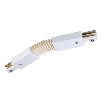 Tappo finale monofase per sistema a binari TRACER flessibile bianco
