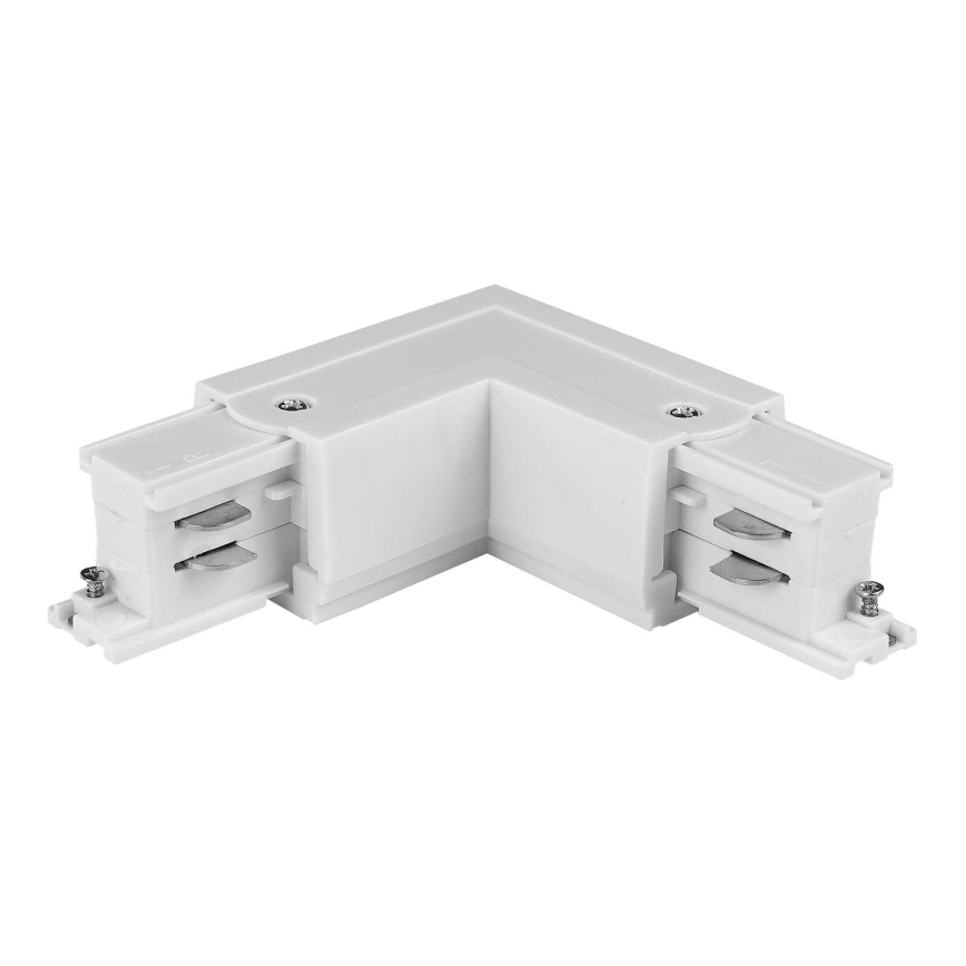 Tappo finale trifaseper sistema a binari TRACER quadrato bianco