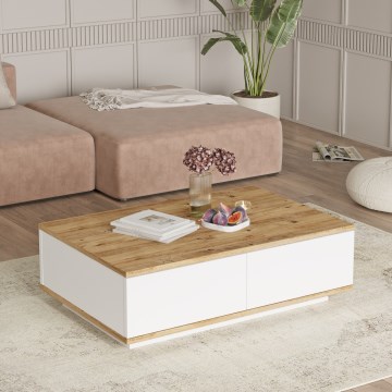 Tavolino 28,6x90 cm pino atlantic/bianco