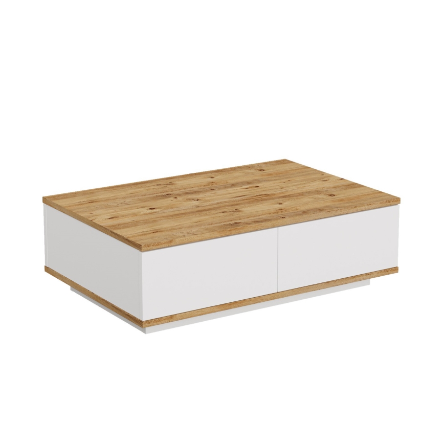Tavolino 28,6x90 cm pino atlantic/bianco