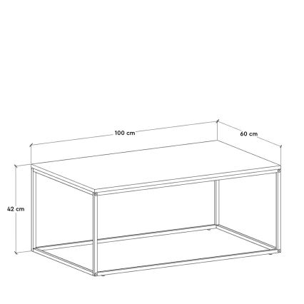 Tavolino 42x100 cm marrone