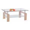 Tavolino 55x110 cm limpido/quercia sonoma