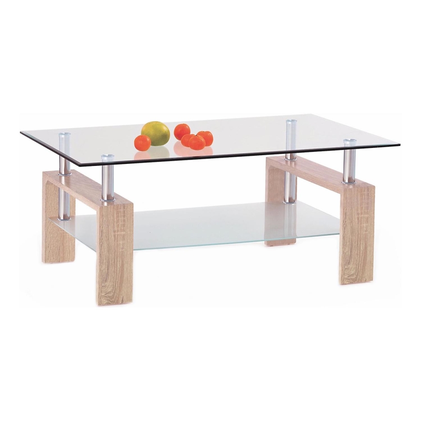 Tavolino 55x110 cm limpido/quercia sonoma