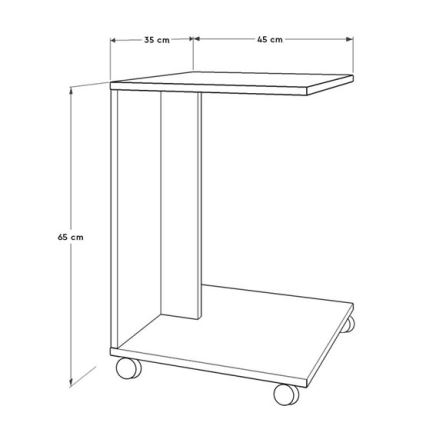 Tavolino 65x35 cm marrone