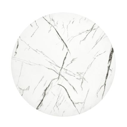 Tavolino ANTICA 41x55 cm nero/marmor decor