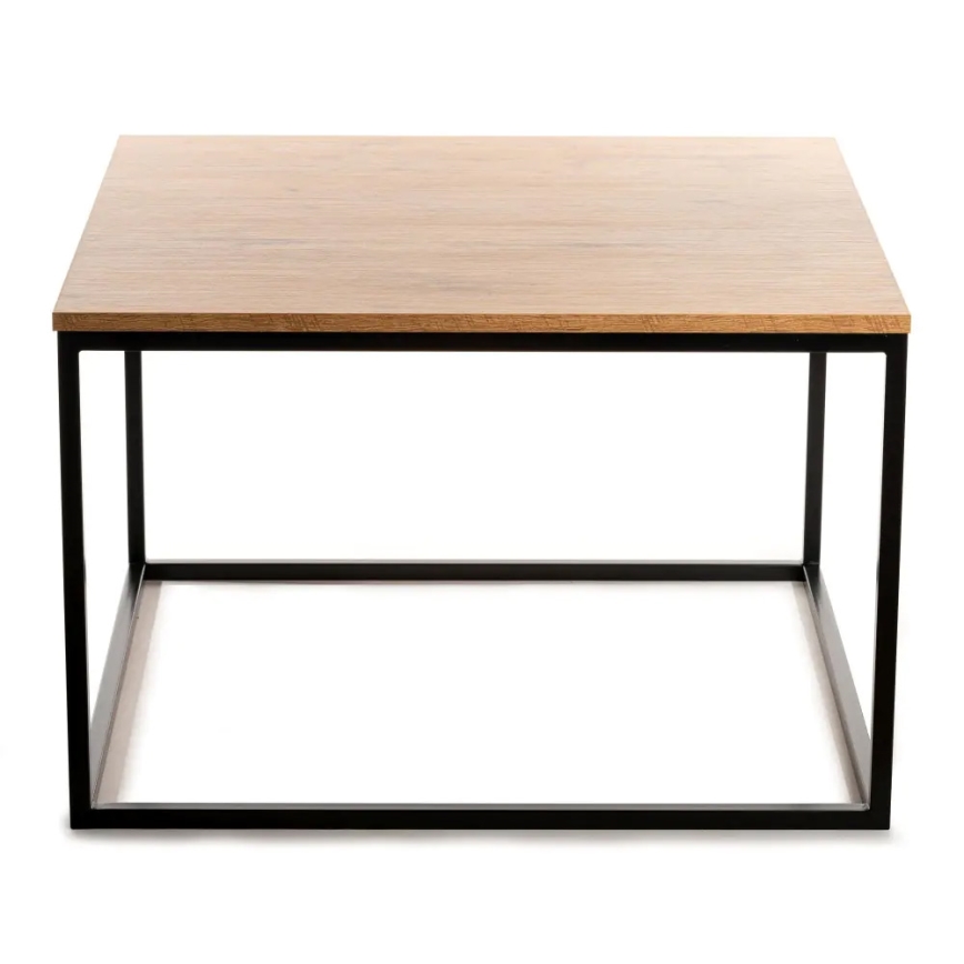 Tavolino basso QUAD 50x80 cm nero/marrone