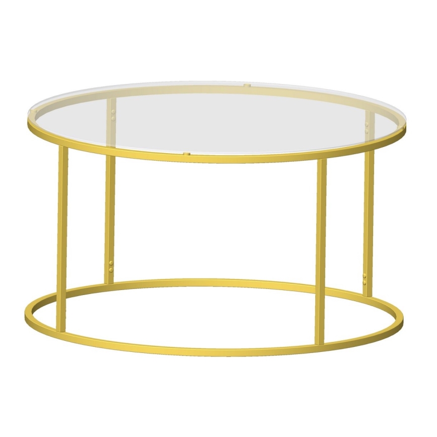 Tavolino BERLIN 80x45 cm oro/limpido