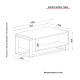 Tavolino BIANCO 40,4x106,4 cm nero/oro