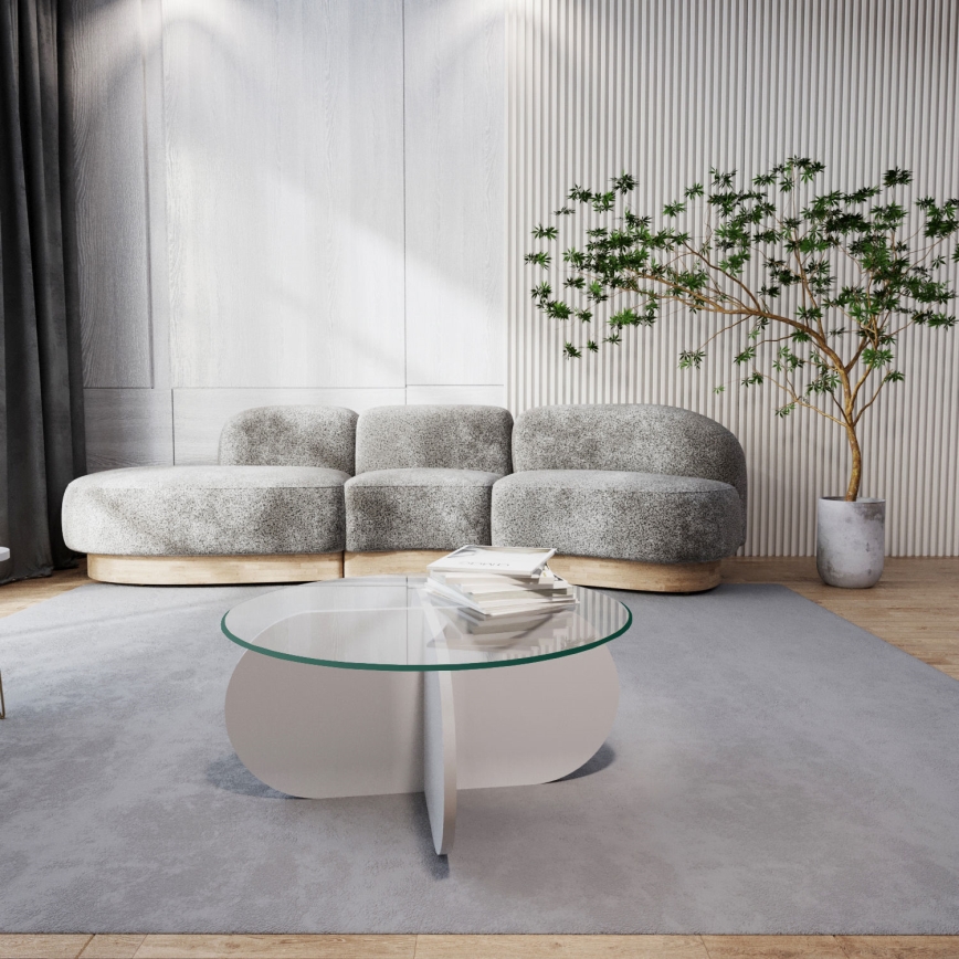 Tavolino BUBBLE 35x75 cm bianco/limpido