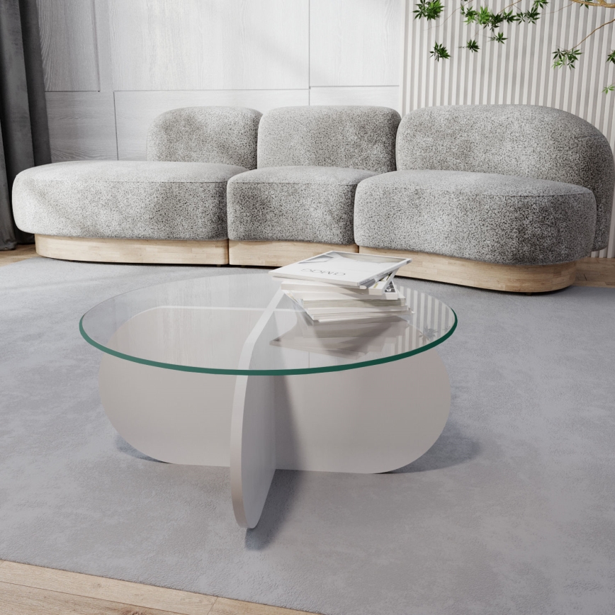 Tavolino BUBBLE 35x75 cm bianco/limpido