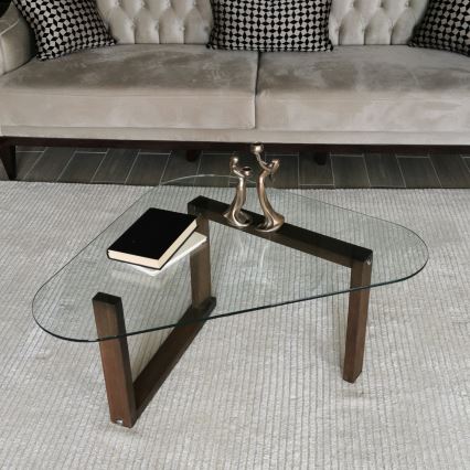 Tavolino CAM 41x96 cm marrone/limpido
