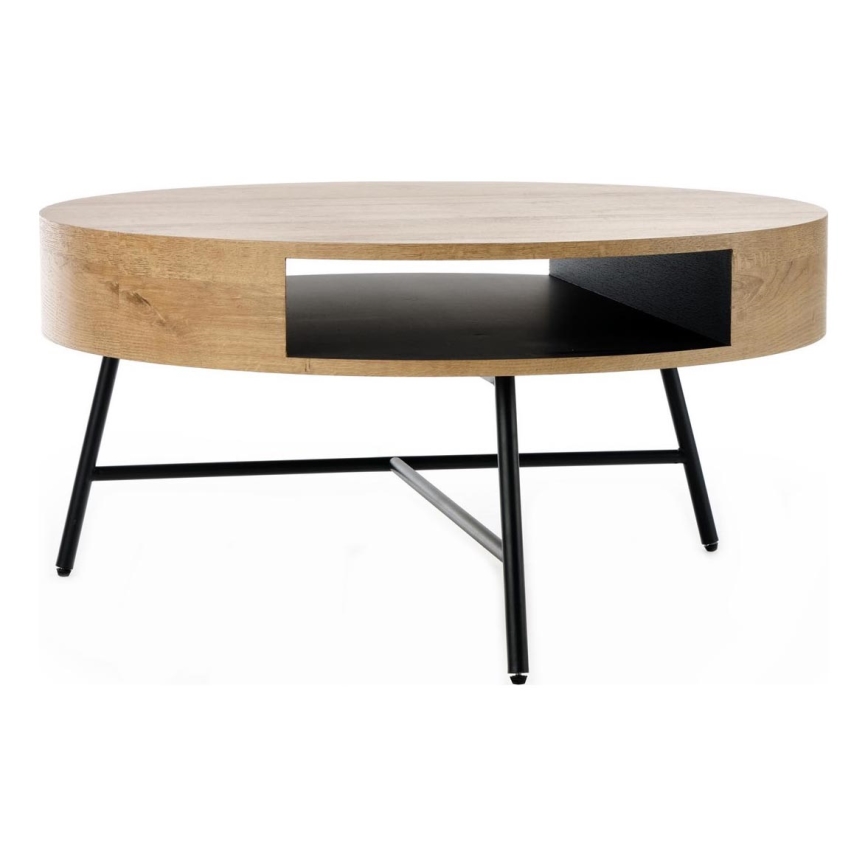 Tavolino CAMILA 41x80 cm oro quercia/nero