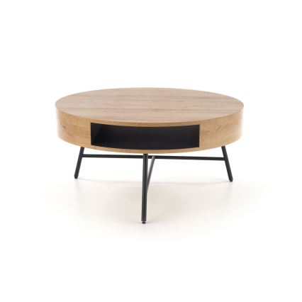 Tavolino CAMILA 41x80 cm oro quercia/nero