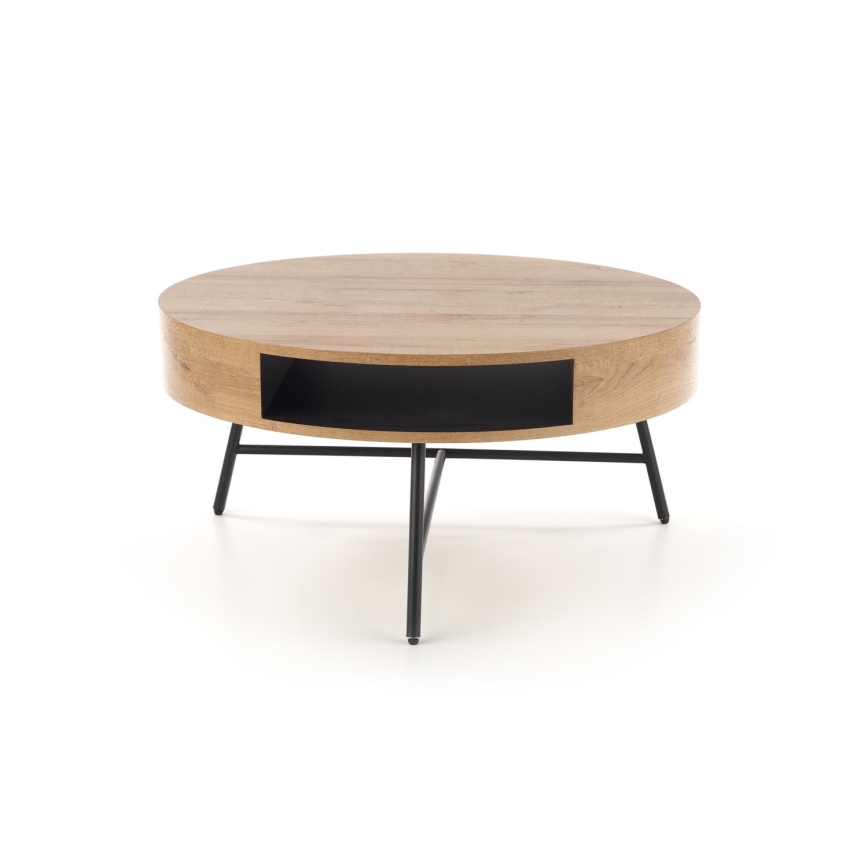 Tavolino CAMILA 41x80 cm oro quercia/nero