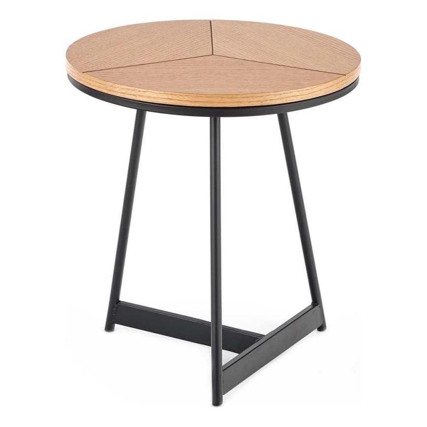 Tavolino CARIDA 49x45 cm nero/quercia