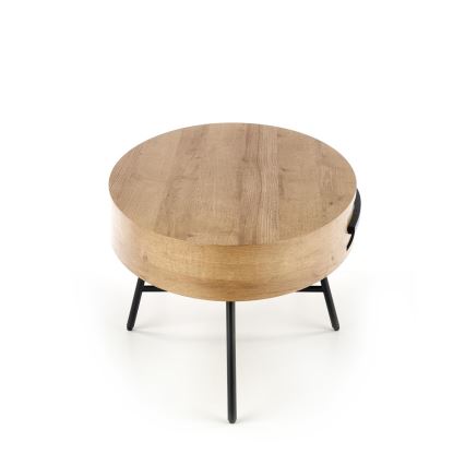 Tavolino con cassetto CAROLINA 41x120 cm oro quercia/nero