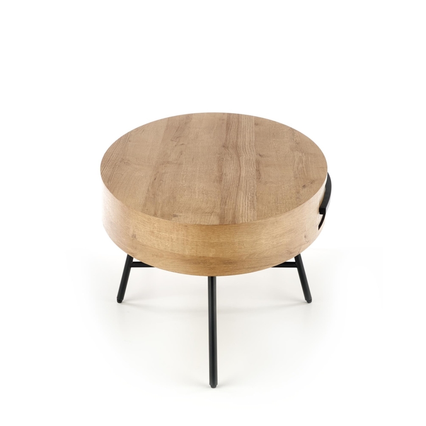 Tavolino con cassetto CAROLINA 41x120 cm oro quercia/nero