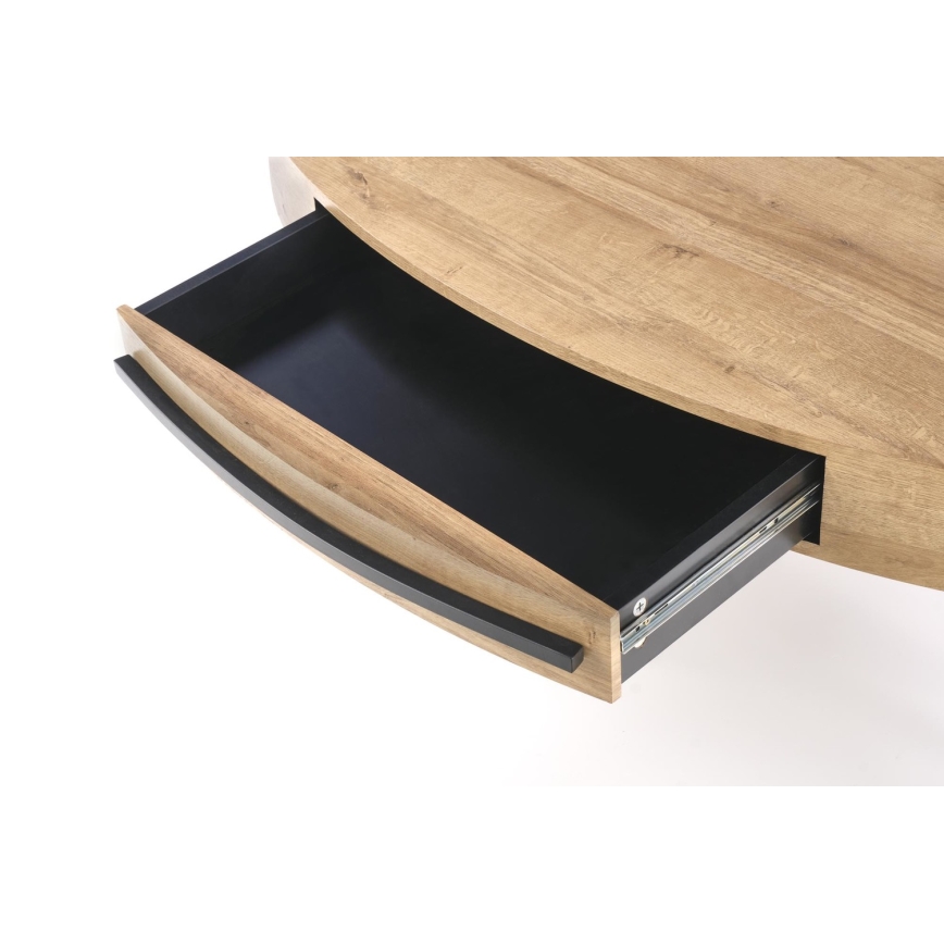 Tavolino con cassetto CAROLINA 41x120 cm oro quercia/nero