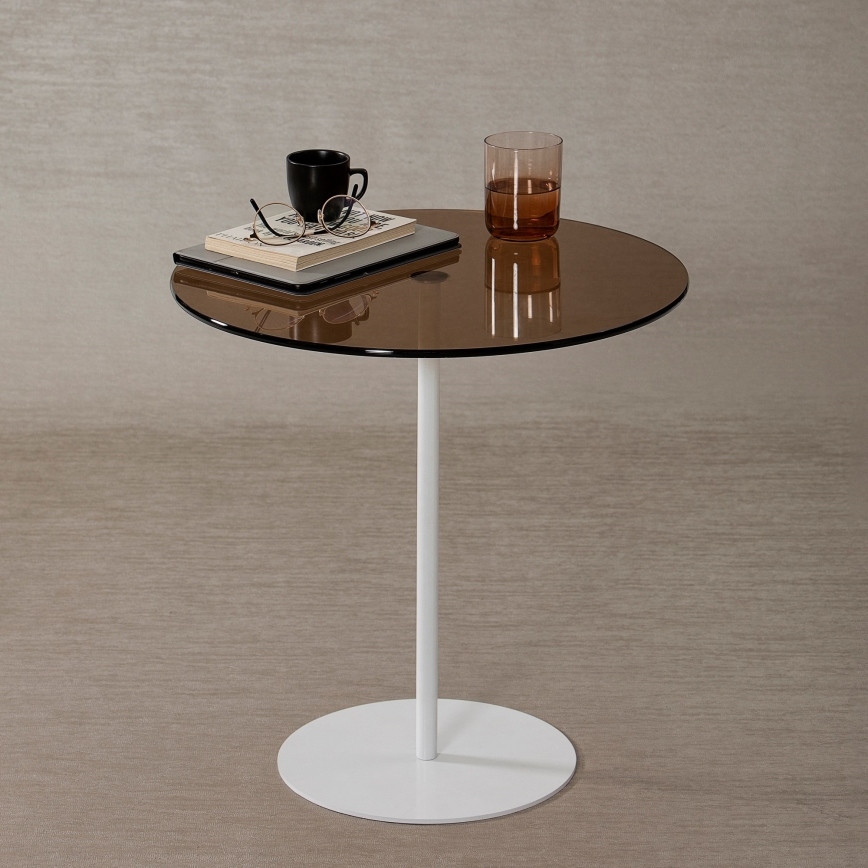 Tavolino CHILL 50x50 cm bianco/bronzo