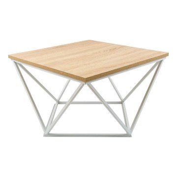 Tavolino CURVED 60x60 cm bianco/beige