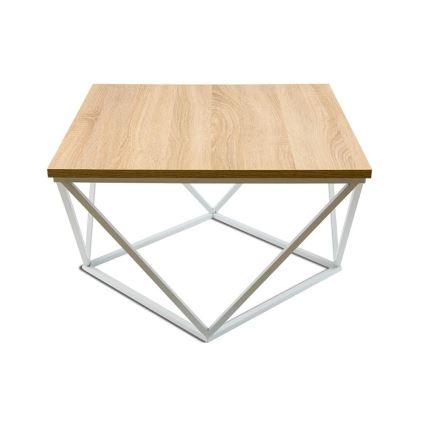Tavolino CURVED 60x60 cm bianco/beige
