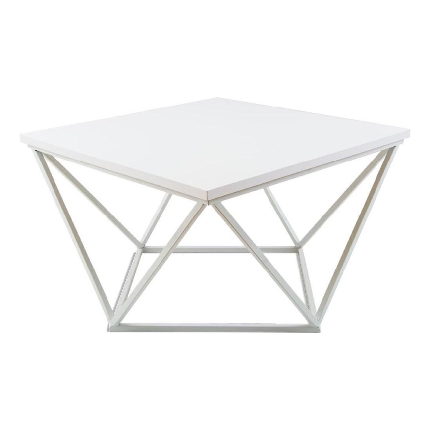 Tavolino CURVED 60x60 cm bianco