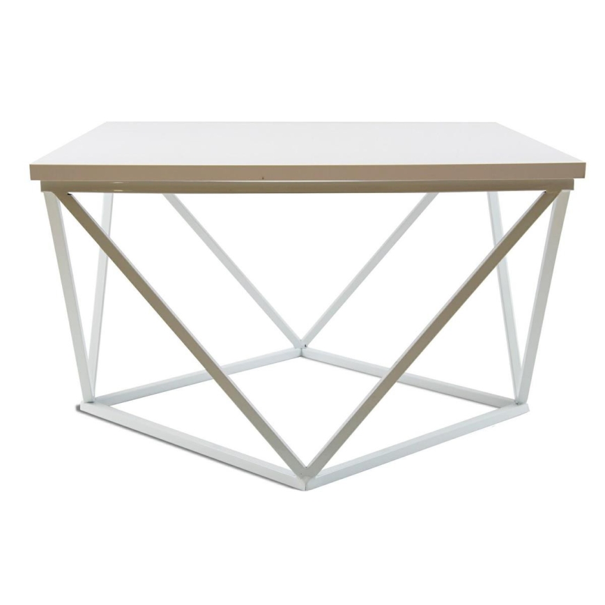 Tavolino CURVED 60x60 cm bianco