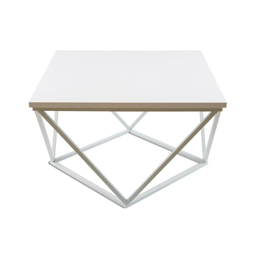 Tavolino CURVED 60x60 cm bianco