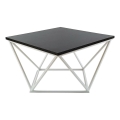 Tavolino CURVED 60x60 cm bianco/nero