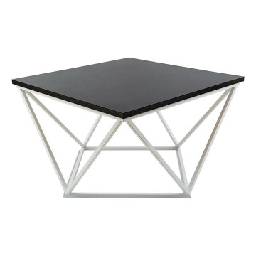 Tavolino CURVED 60x60 cm bianco/nero