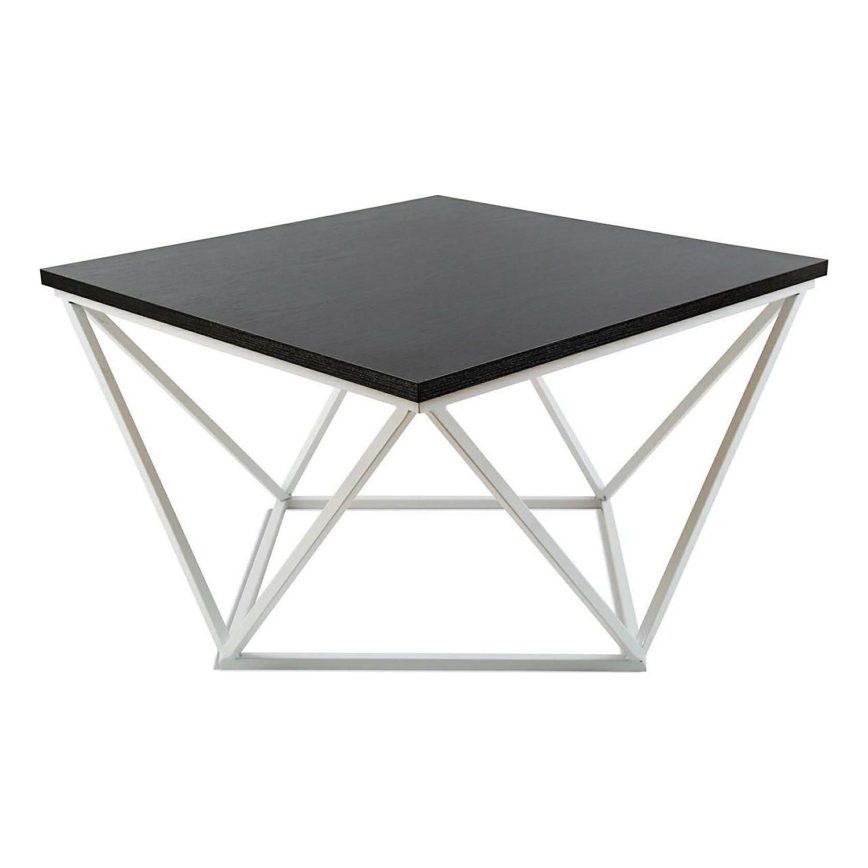 Tavolino CURVED 60x60 cm bianco/nero