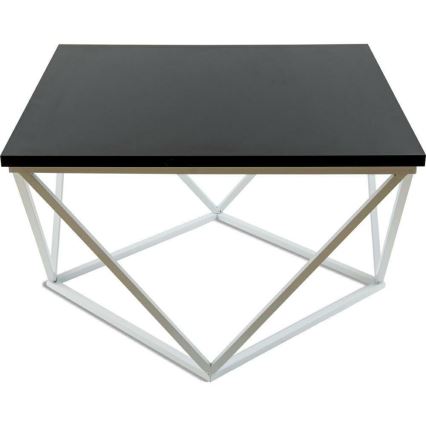 Tavolino CURVED 60x60 cm bianco/nero