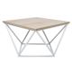 Tavolino CURVED 62x62 cm bianco/marrone
