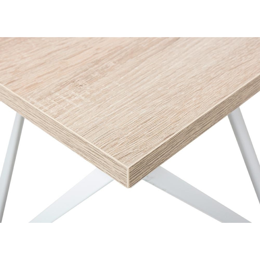 Tavolino CURVED 62x62 cm bianco/marrone