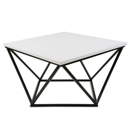 Tavolino CURVO 62x62 cm nero/bianco