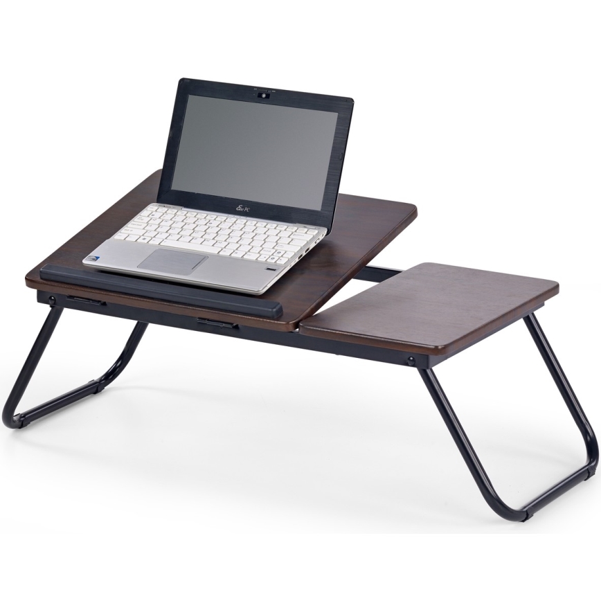 Tavolino da letto 23x60 cm nero/marrone