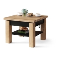 Tavolino da salotto allungabile con piano sollevabile CALEB 75/150x75 cm rovere craft/nero