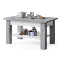 Tavolino da salotto allungabile con ripiano ADONIS 110/150 x 68 cm, grigio cemento/bianco