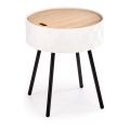 Tavolino da salotto AURA 45x38 cm bianco/nero/beige