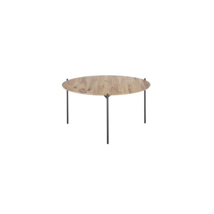 Tavolino da salotto AURA, diametro 74 cm, rovere/antracite