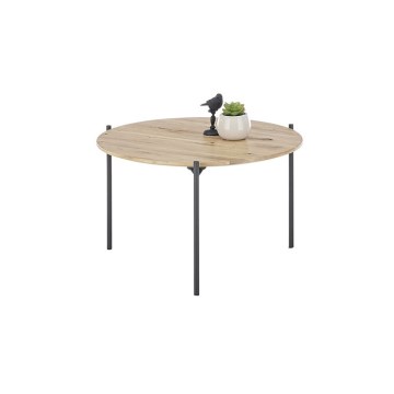 Tavolino da salotto AURA Ø 55 cm rovere/antracite