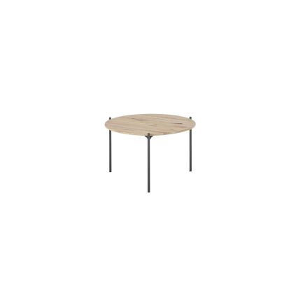 Tavolino da salotto AURA Ø 55 cm rovere/antracite