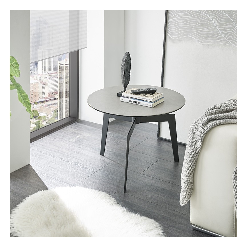 Tavolino da salotto BALANCE Ø 60 cm, grigio/antracite