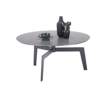 Tavolino da salotto BALANCE Ø 80 cm, grigio/antracite