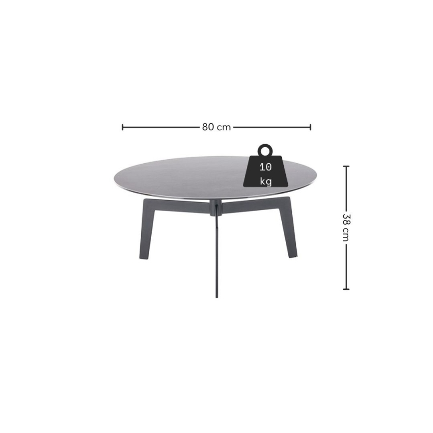 Tavolino da salotto BALANCE Ø 80 cm, grigio/antracite