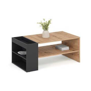 Tavolino da salotto BELA 100 x 42 cm, rovere artisan/antracite