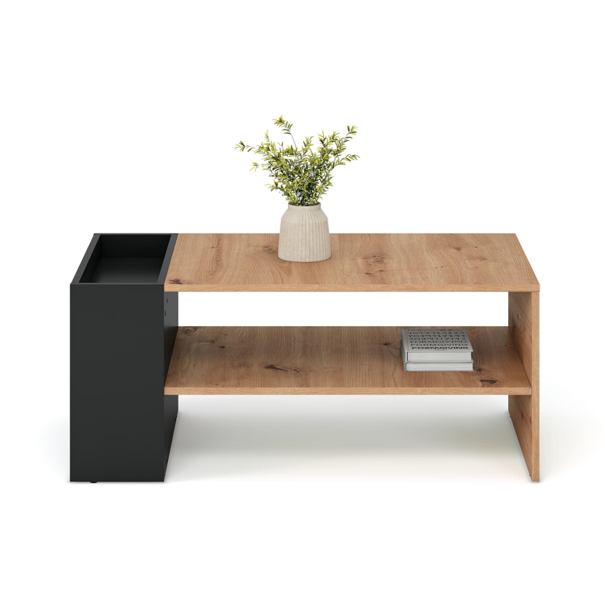 Tavolino da salotto BELA 100 x 42 cm, rovere artisan/antracite