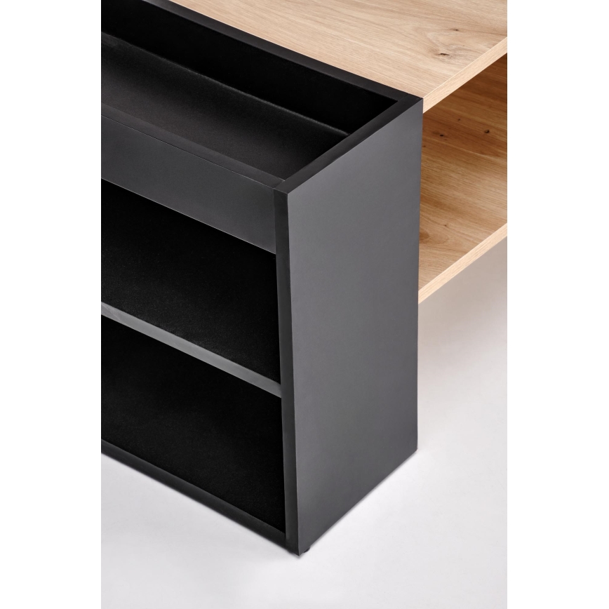 Tavolino da salotto BELA 100 x 42 cm, rovere artisan/antracite