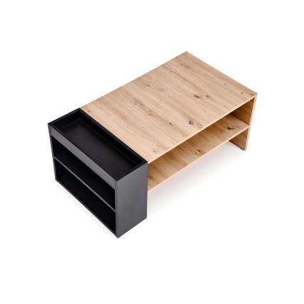 Tavolino da salotto BELA 100 x 42 cm, rovere artisan/antracite