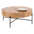 Tavolino da salotto BROOKLYN 37x80 cm rovere naturale/nero